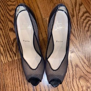 Christian Louboutin size 41 black knitted heel